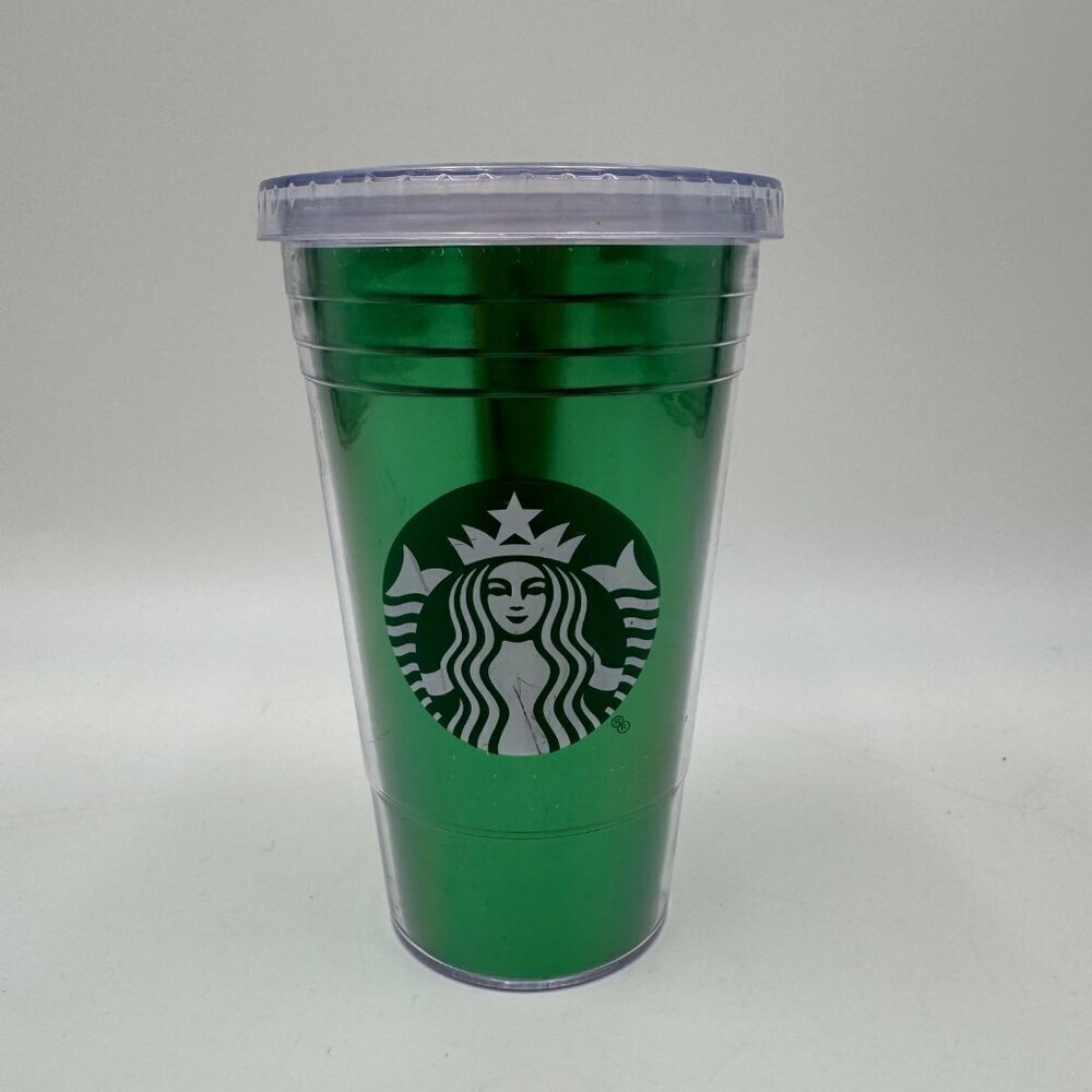 Starbucks 16oz Metallic Green Acrylic Tumbler